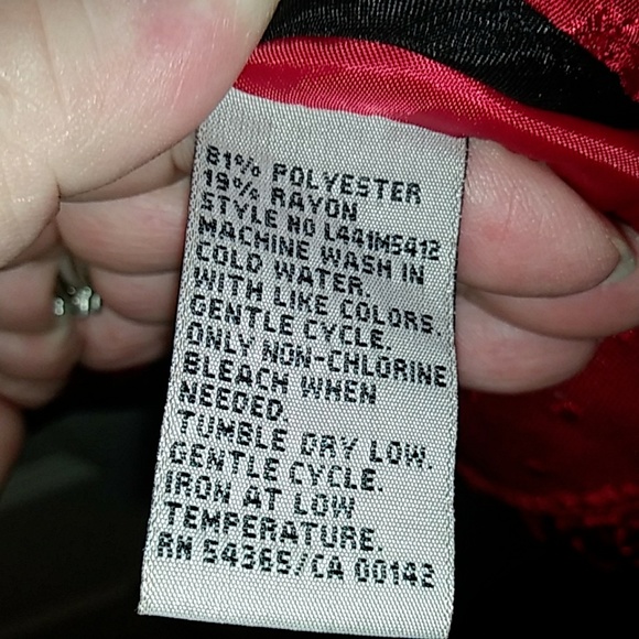 TanJay Red and Black Trim Size 16 Blazer Jacket - Picture 5 of 6